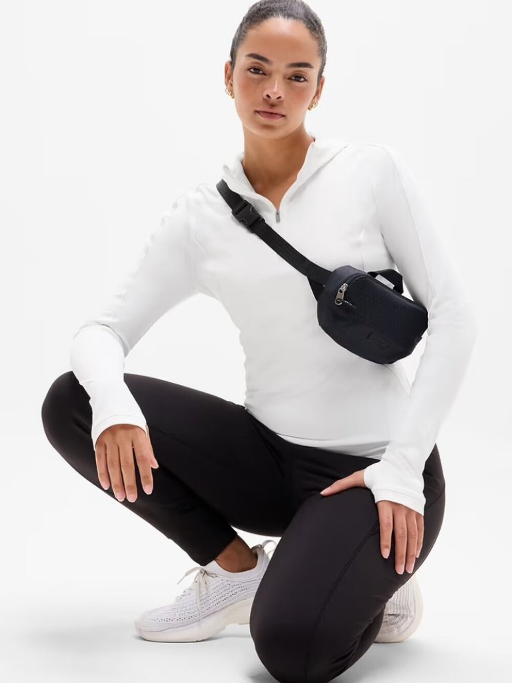 Athleta Summit Half Zip Hoodie SMALL